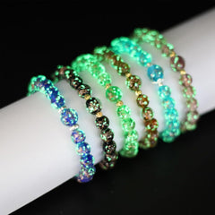 Moonlight Mermaid Luminous Firefly Bracelet  Glow-in-the-Dark Healing Jewelry Bracelet for Women Glass Mermaid Bracelet Bangles Anti Anxeity Healing Energy
