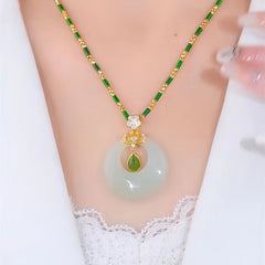 Elegant Boho-Chic Heart Pendant Necklace - Enhancing Harmony & Prosperity Through Spiritual Energy