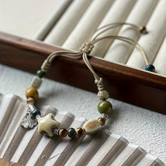 Bohemian Ceramic Bead Bracelet – Earthy Tones for Harmony & Style