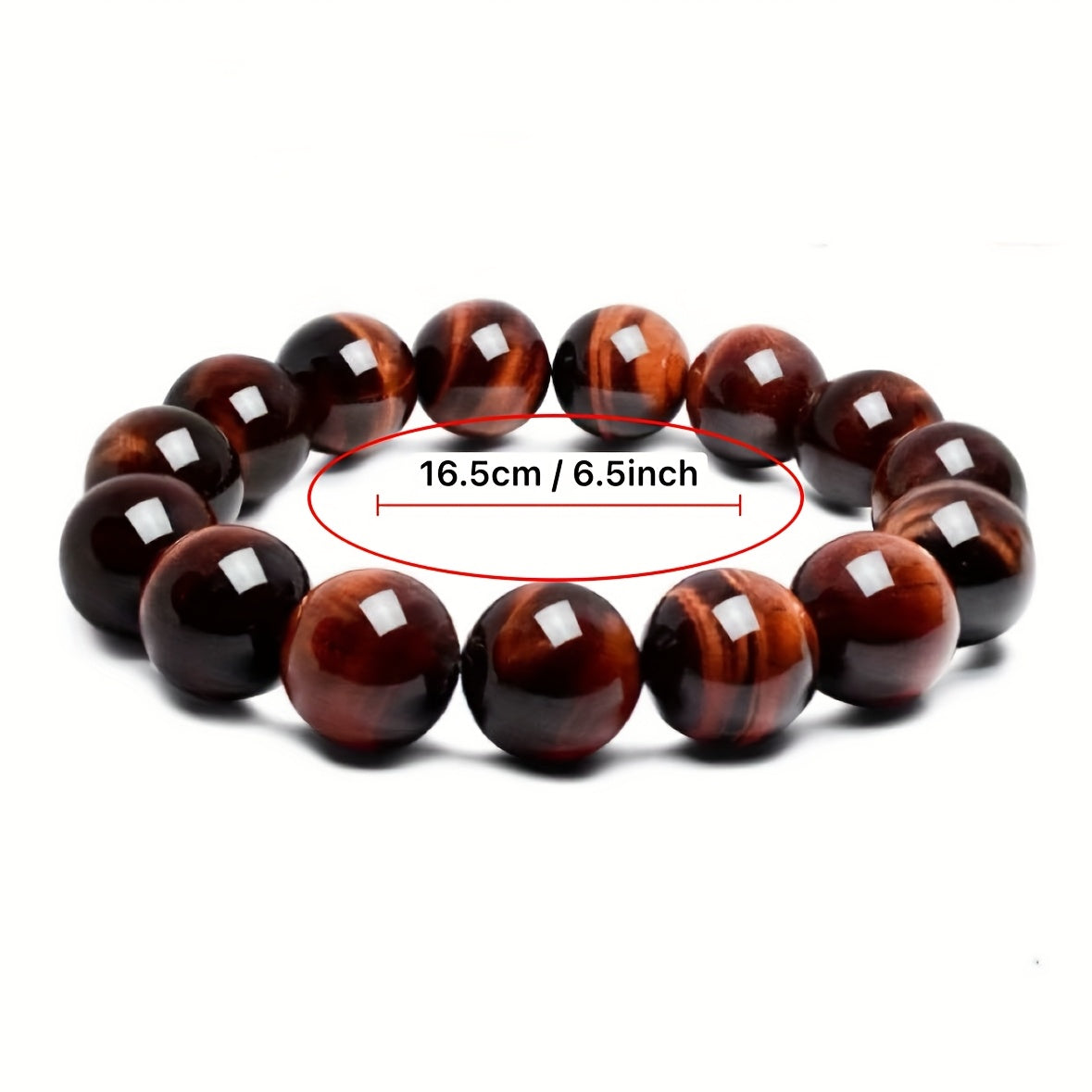 Natural Red Tiger Eye Bracelet Protection Grounding Energy August Birthstone Gift Spiritual Jewelry