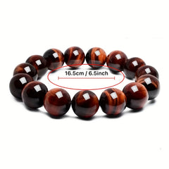 Natural Red Tiger Eye Bracelet Protection Grounding Energy August Birthstone Gift Spiritual Jewelry