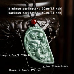 Dragon Phoenix Natural Stone Pendant - Harmony Balance Prosperity Gift for Couples