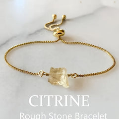 1pc Natural Citrine Stone Bracelet - Wealth Stone for, Boho Vintage Oval Citrine Bead Chain, Daily Wear & Special Occasions