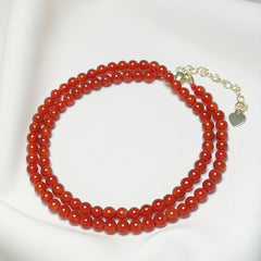 Natural Stone Clavicle Chain Necklace - Unisex Couple Jewelry for Beach Parties & Holiday Gifts