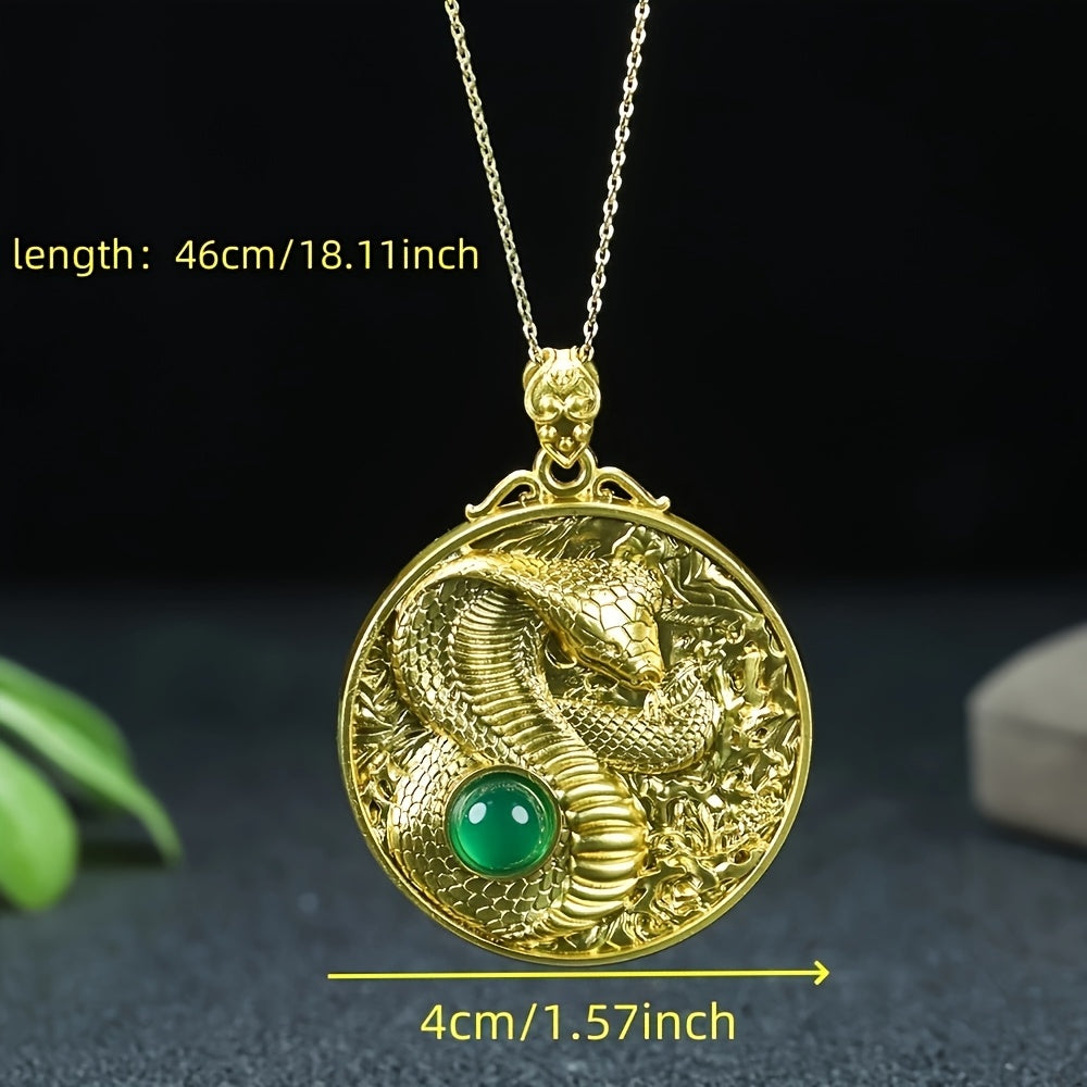 Vintage Snake Zodiac Collarbone Necklace - Symbol of Wisdom & Protection for Year of the Snake