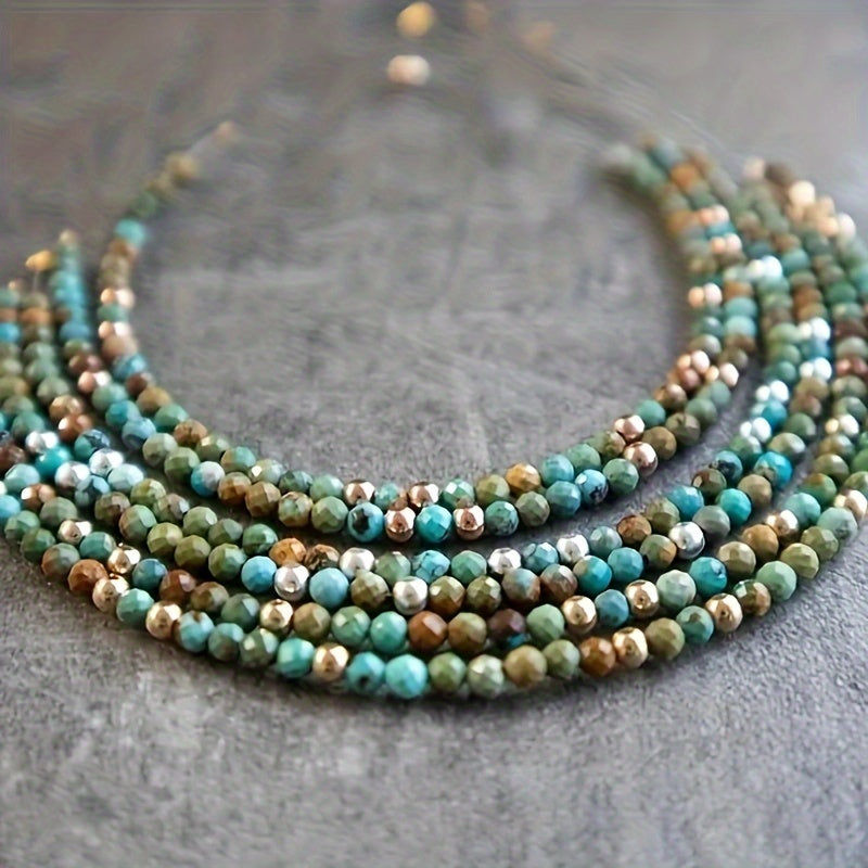 Bohemian Turquoise Bracelet - Handmade Natural Stone for Inner Wisdom & Daily Harmony