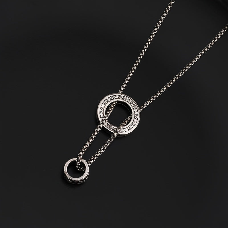 Pixiu Fortune Beads Necklace with Double Rings — Wealth Attraction, Protection & Energy Harmony Amulet