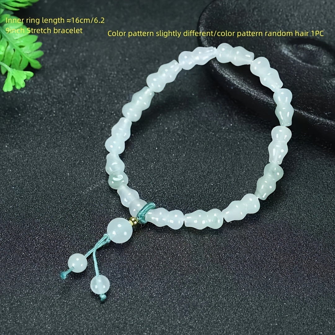 Imitation Jade Gourd Bracelet Energy Balance Men Women Accessories