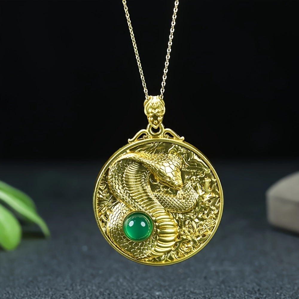 Vintage Snake Zodiac Collarbone Necklace - Symbol of Wisdom & Protection for Year of the Snake