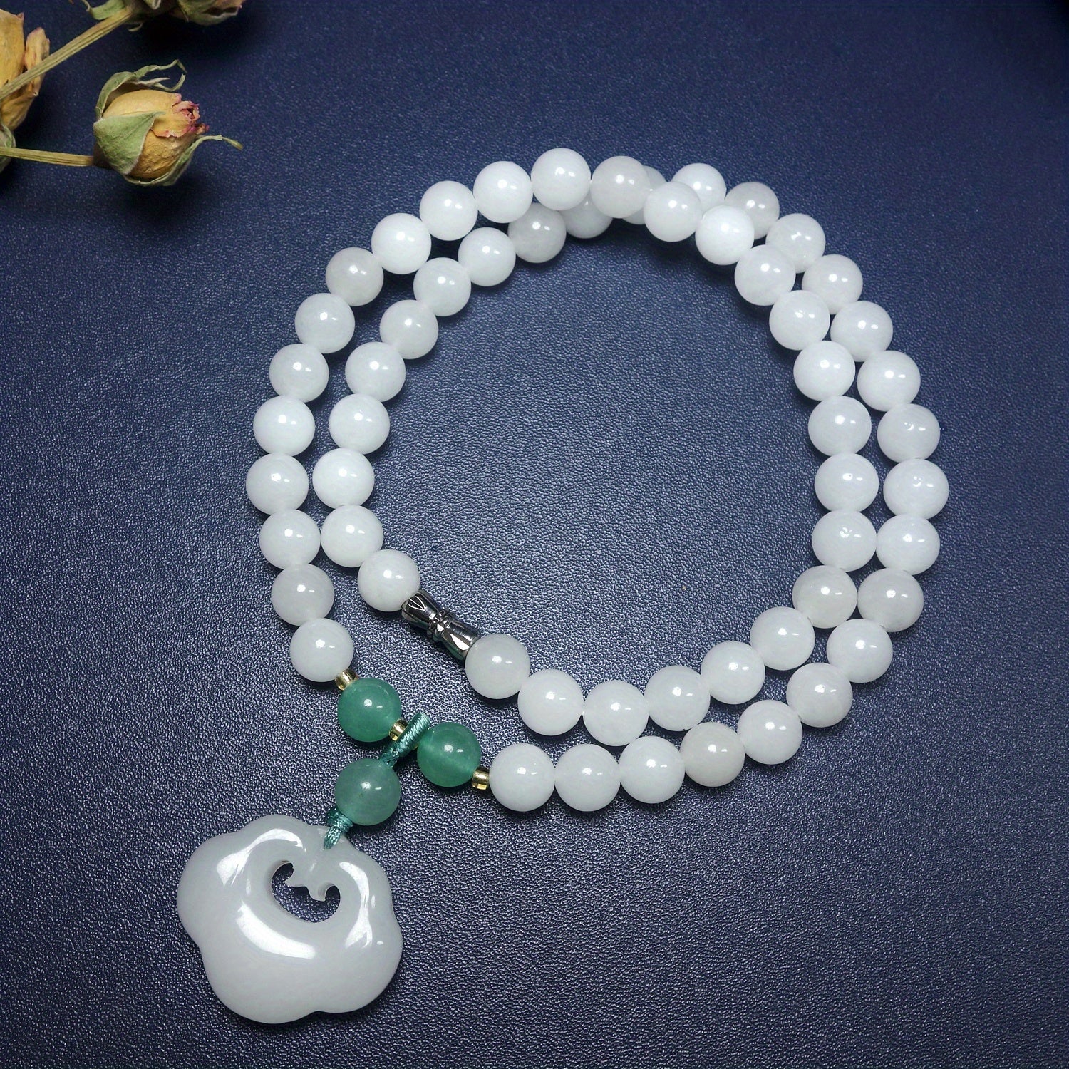 Elegant Natural Stone Necklace - Spiritual Energy & Harmony for Couples