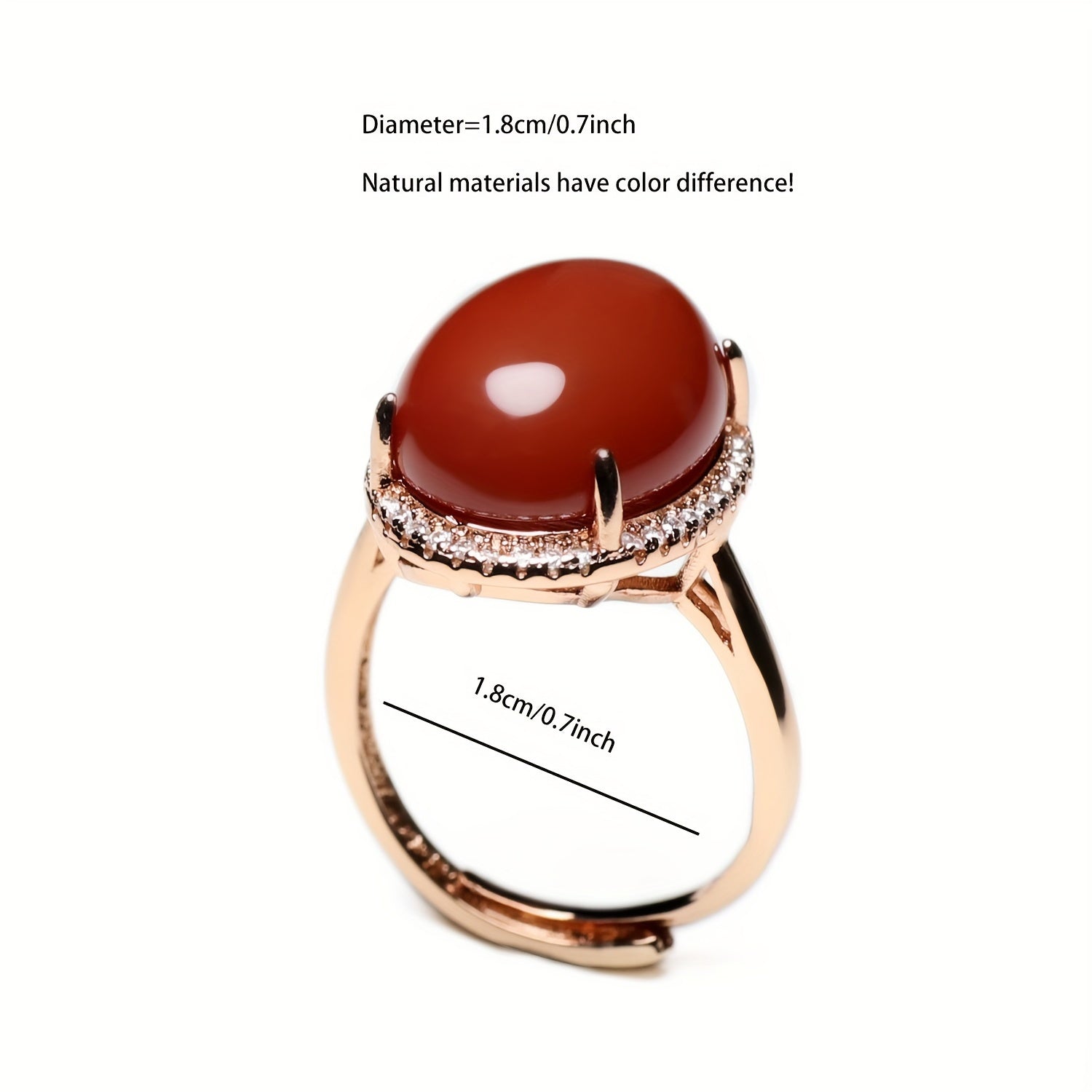 Vintage Red Gemstone Ring - Passion & Energy for Couples Unisex Party