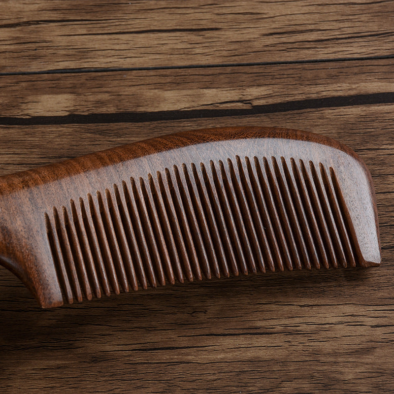Black Golden Sandalwood Comb - Natural Handmade Massage Tool for Hair Care & Relaxation