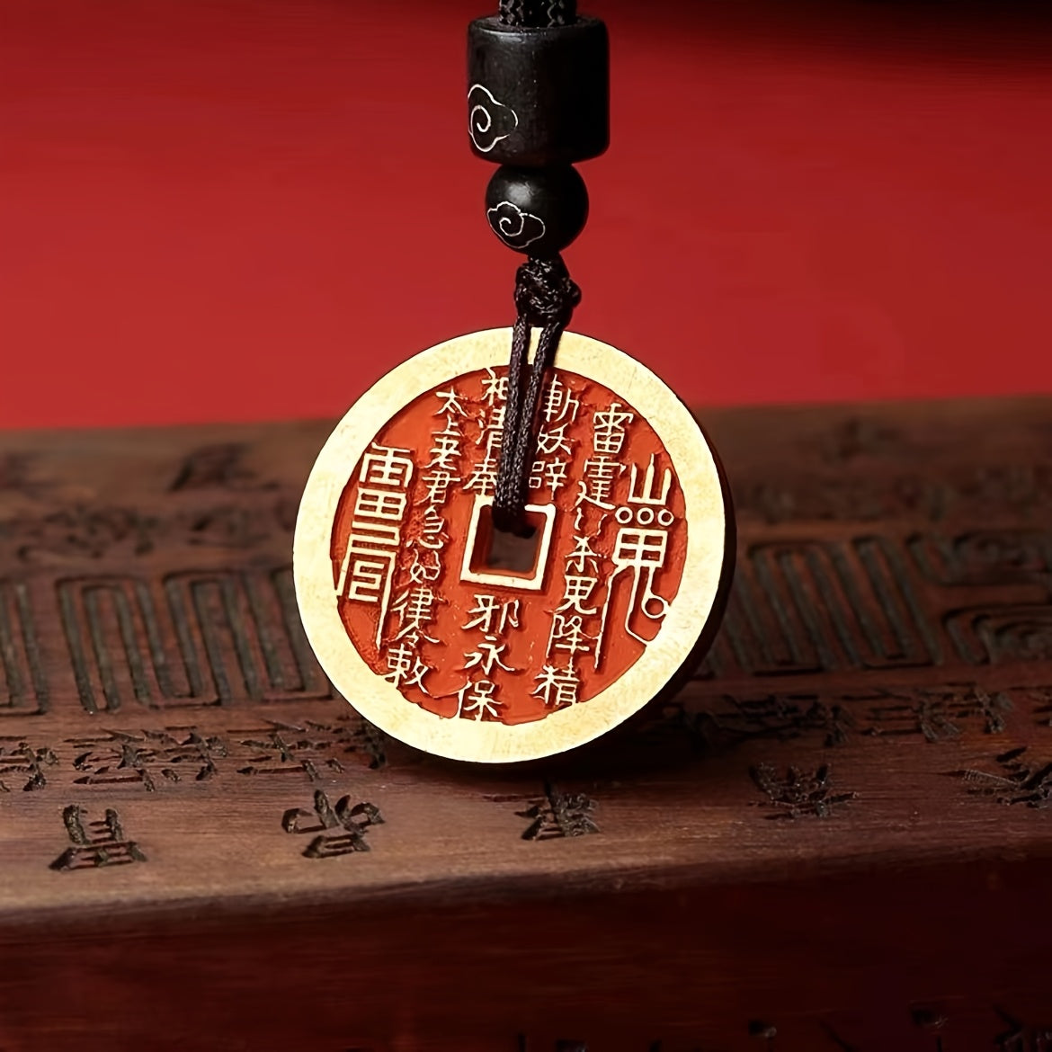 Vintage Feng Shui Copper Coin Amulet Necklace – Protection, Energy Balance & Spiritual Harmony Hand-Woven Feng Shui Style for Wealth, & Success
