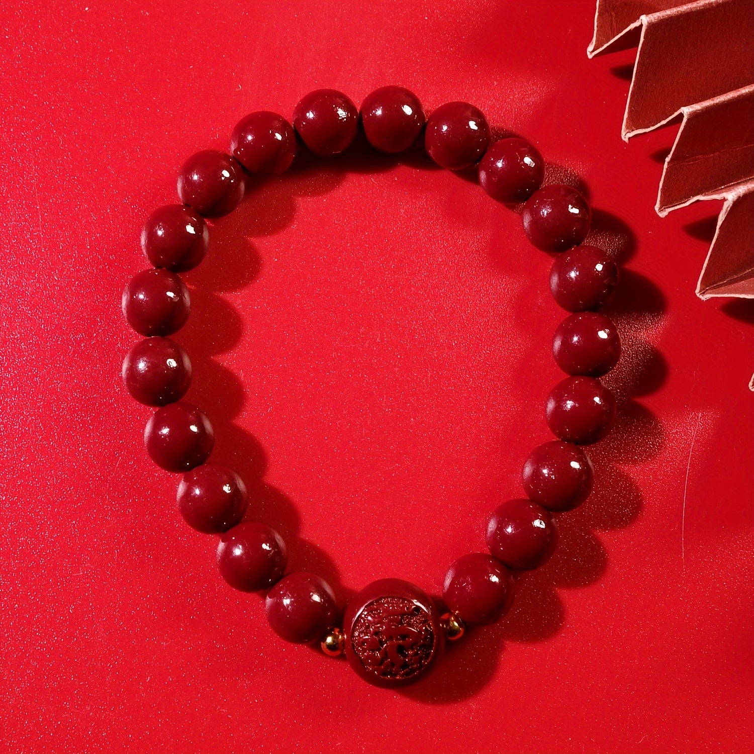 Dragon Cinnabar Bracelet - Unisex Couple Beaded Jewelry for Protection & Strength