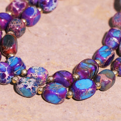 Elegant Punk Emperor Stone Necklace – Unisex Natural Stone Gift for Mindful Living