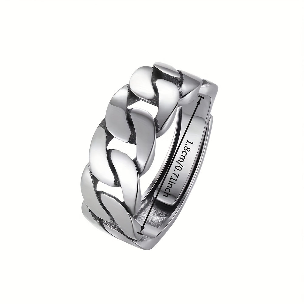 Vintage Sanskrit Mantra Ring – Wealth & Good Luck Energy • Blessed by Monks Adjustable Unisex Band