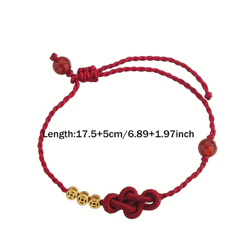 Adjustable Chinese Lucky Red Coin Bracelet - Protection & Prosperity Energy