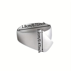 Geometric Matte Sanded Open Ring — Balance & Harmony Unisex Energy Talisman