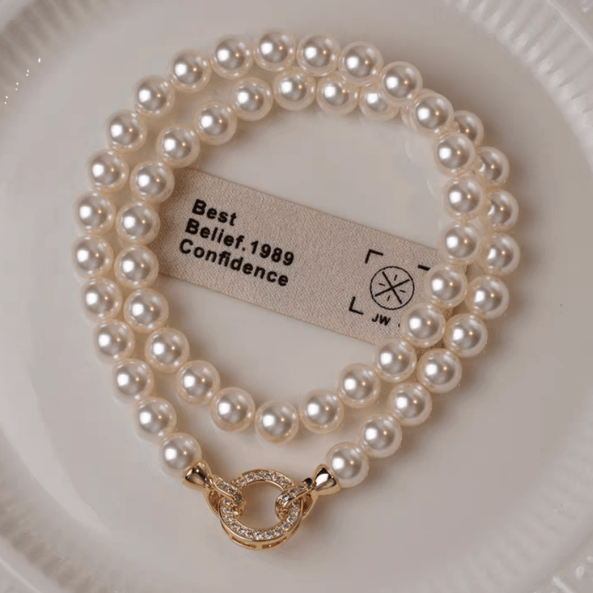 1pc Luxury Pearl Necklace - Bohemian Style for Inner Peace & Spiritual Growth