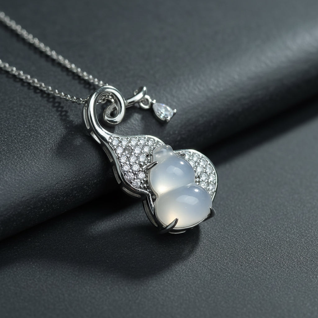 Modern Gourd Pendant Talisman - Health Wealth Longevity Feng Shui Protection Unisex Jewelry