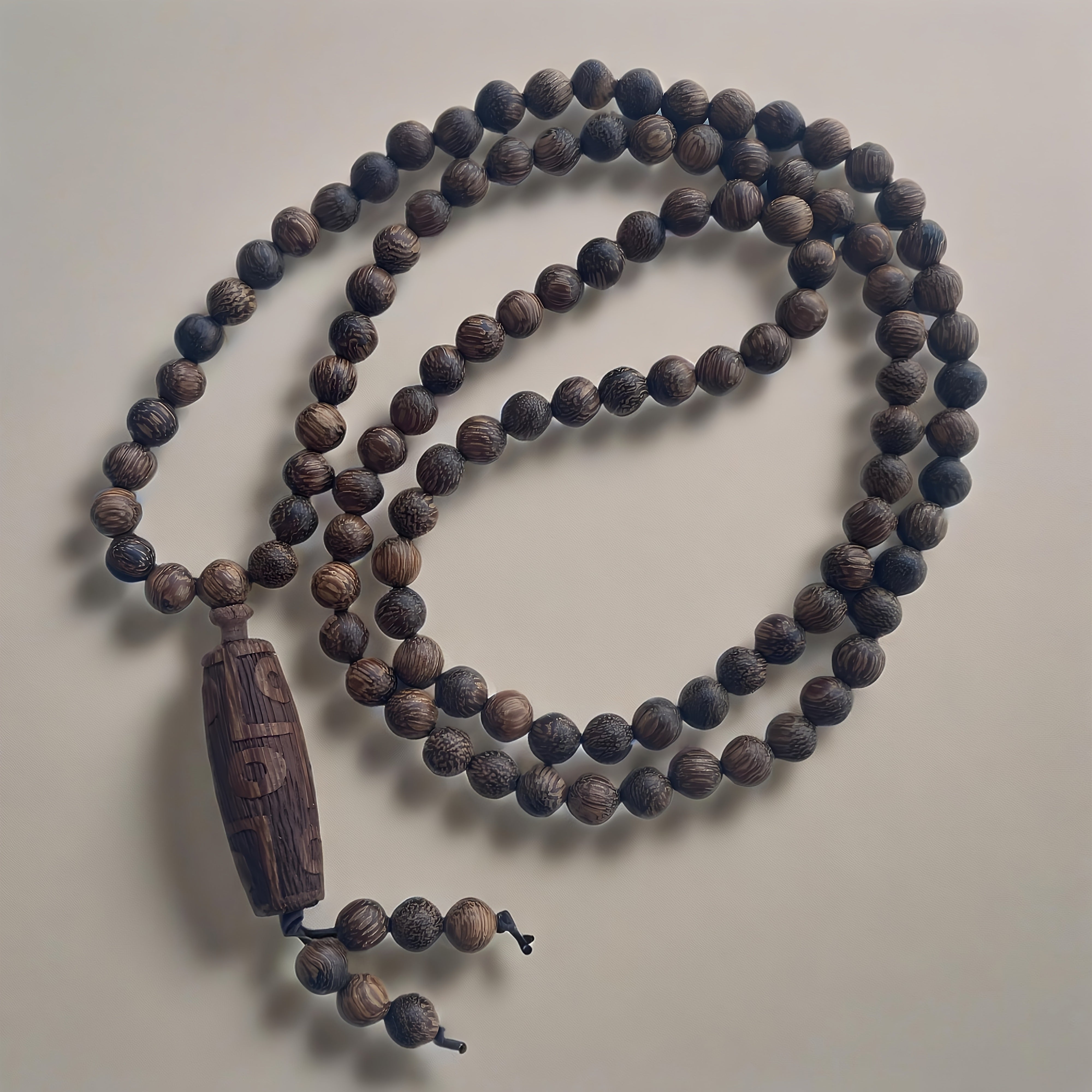 Bohemian 108-Bead Prayer Beads - Natural Vietnamese Incense Wood for Meditation & Harmony