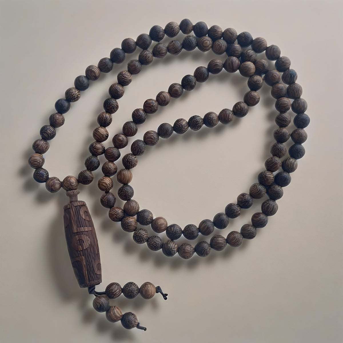 Bohemian 108-Bead Prayer Beads - Natural Vietnamese Incense Wood for Meditation & Harmony