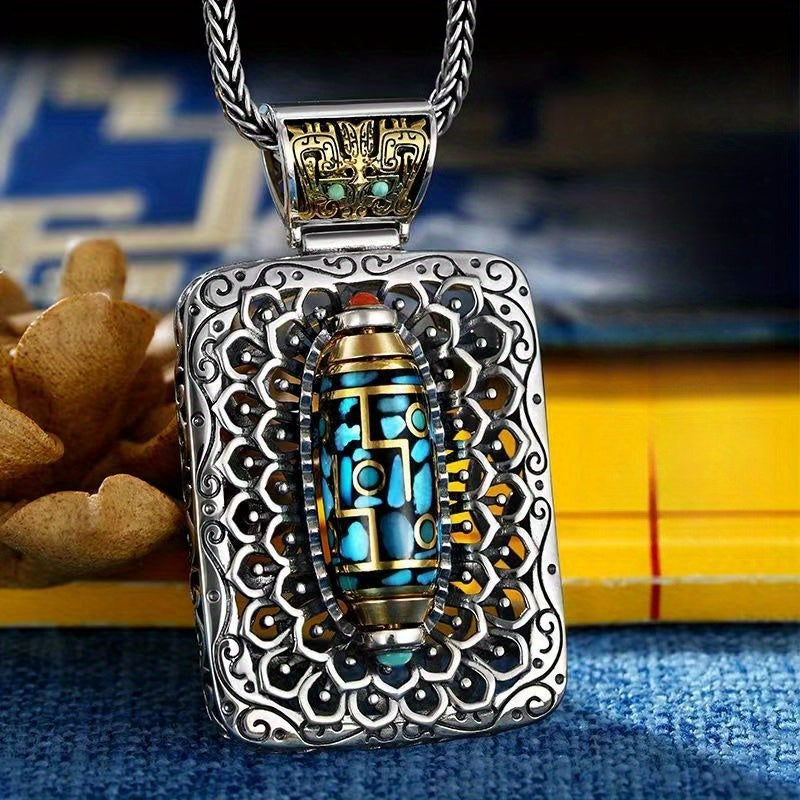 Men's Buddha Prayer Necklace with Nine Eyes Tassel - Spiritual Energy & Protection