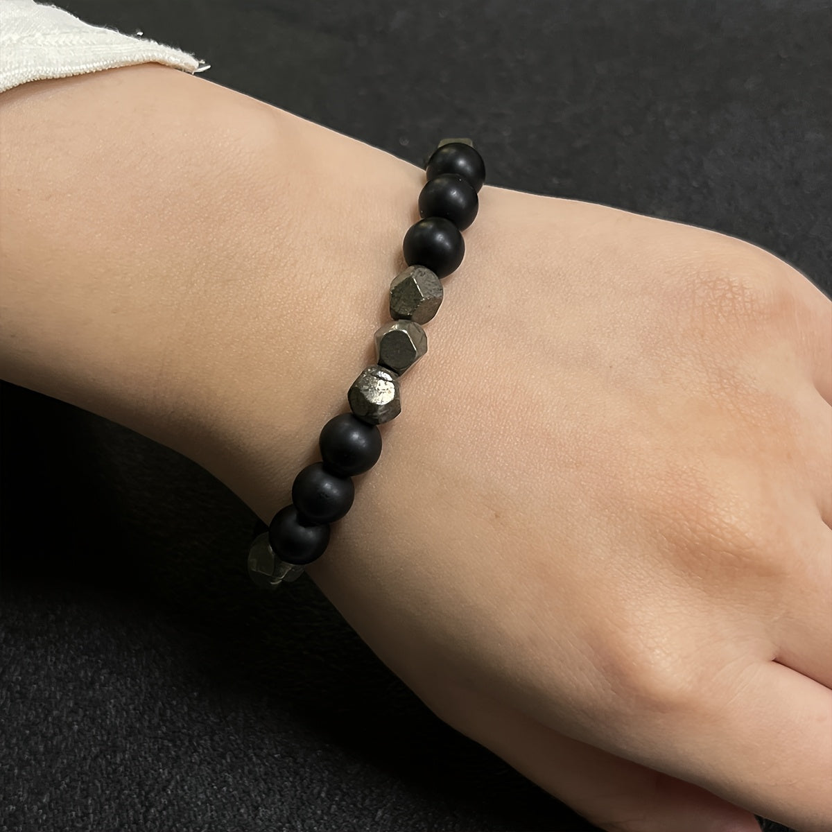 Pyrite Abundance Bracelet - Prosperity & Protection Crystal Jewelry for Men & Women