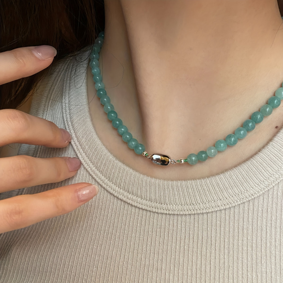 Everyday Elegance Natural Stone Necklace - Enhances Spiritual Energy & Harmony