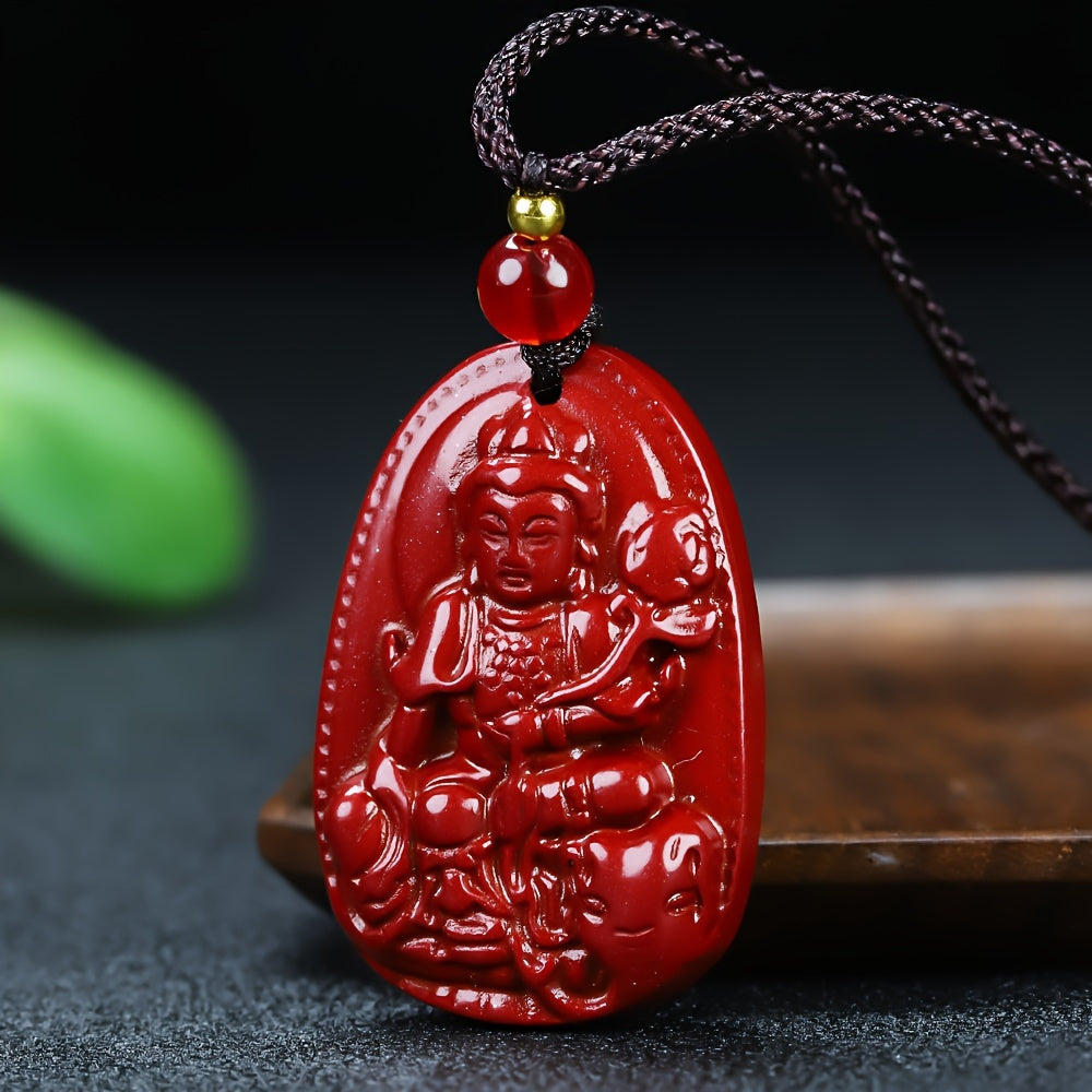 Protective Cinnabar Zodiac Pendant for Men & Women - Grounding, Luck & Spiritual Guardianship