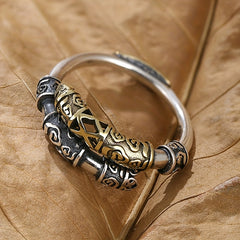 Men's Adjustable Golden Cudgel Ring – Mythology-Inspired Spiritual Energy Jewelry for Protection & Harmony
