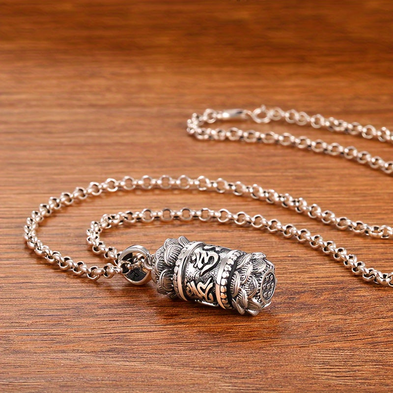 Mantra Prayer Box Pendant Necklace — Protection, Healing Energy & Spiritual Harmony Talisman