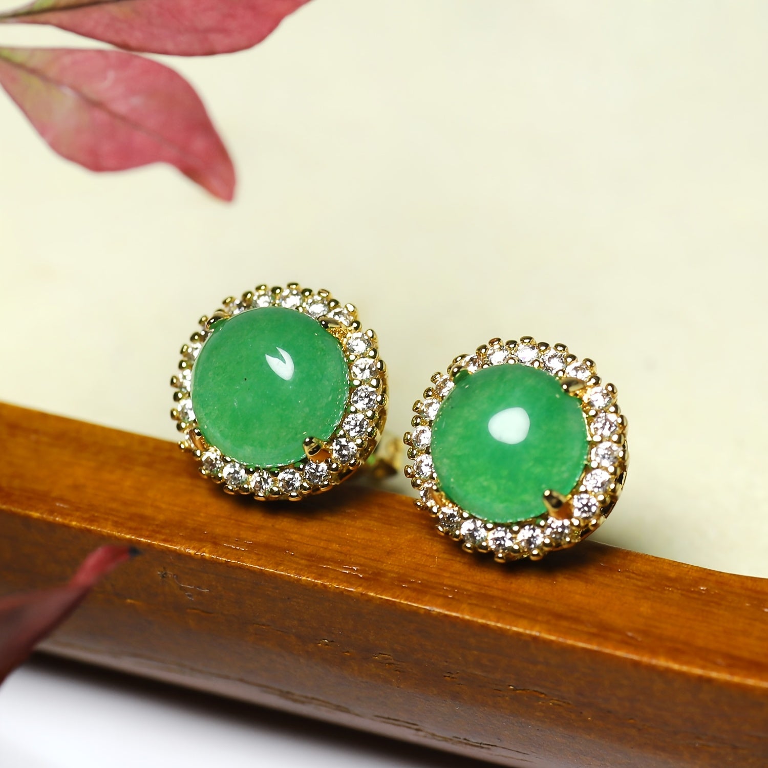 Natural Stone Egg Earrings - Palace-Style Elegance for Parties & Banquets with Spiritual Harmony