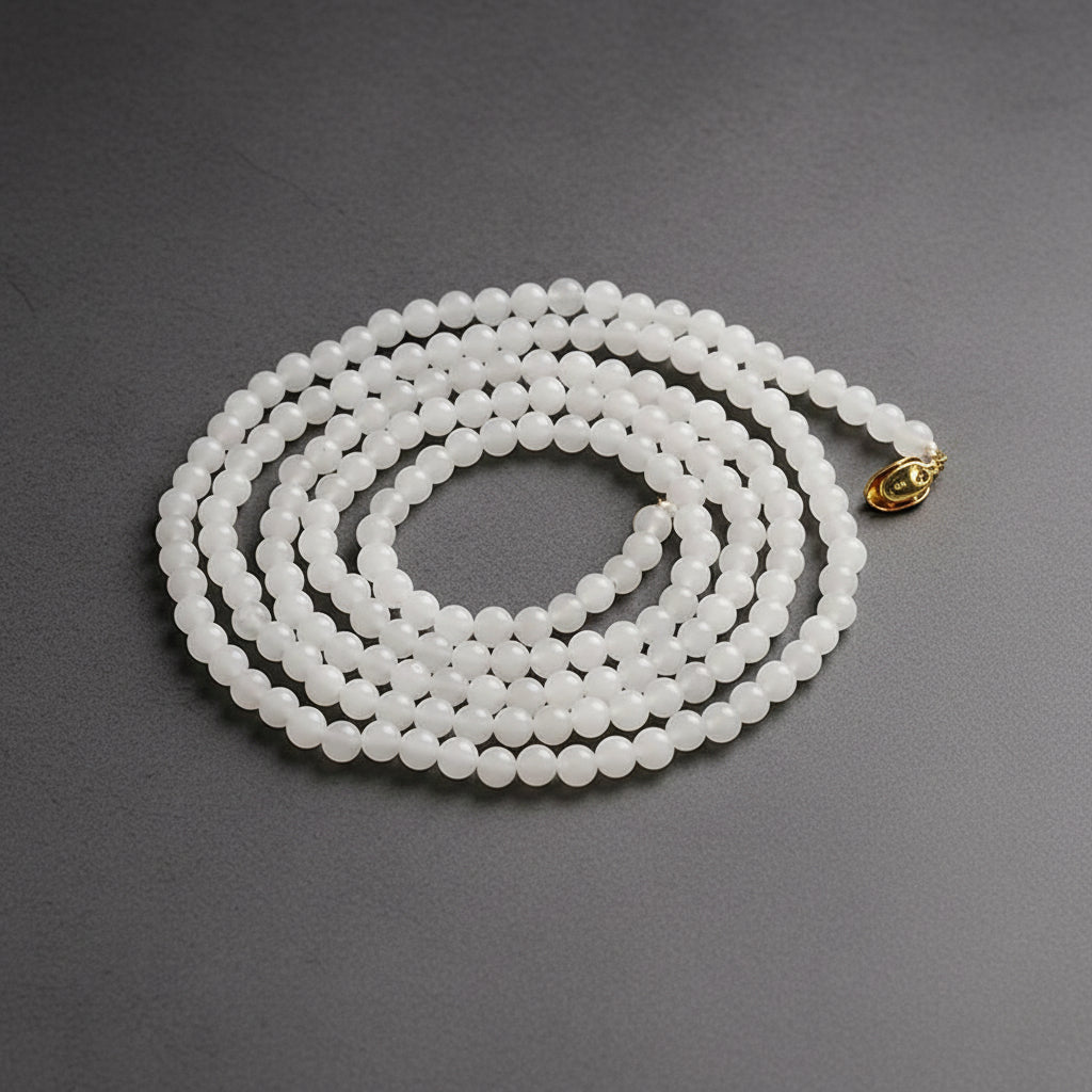 White Ice Transparent Autumn And Winter Mother Chain Unisex Retro Trend Sweater Chain for Energy Flow and Spiritual Harmony