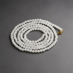 White Ice Transparent Autumn And Winter Mother Chain Unisex Retro Trend Sweater Chain for Energy Flow and Spiritual Harmony