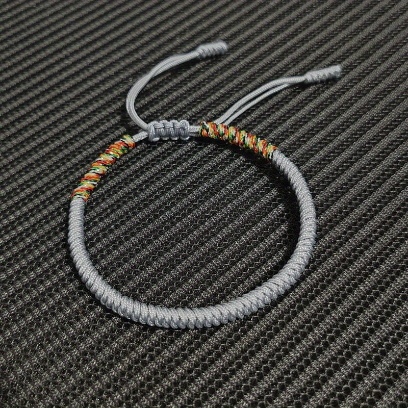 Handmade Tibetan Knot Rope Bracelet - Unisex Fashion for Spiritual Protection & Energy Balance
