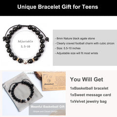 Bracelets for men Football Player  – Stylish & Motivational Bracelet Gift for Men & Teens Perfect for Graduation, Father’s Day, Birthdays & Game Day Spirit