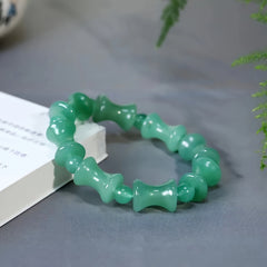 Elegant Green Aventurine Beaded Bracelet for Abundance, Heart Chakra Healing, and Positive Energy