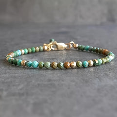 Bohemian Turquoise Bracelet - Handmade Natural Stone for Inner Wisdom & Daily Harmony