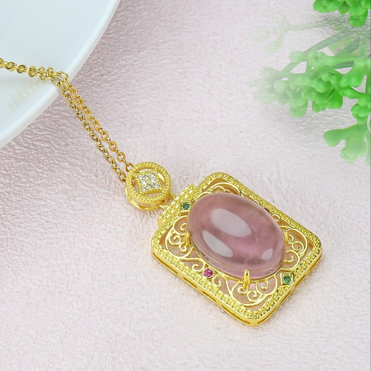 Elegant Natural Amethyst Pendant Necklace - Rock Crystal Choker for Spiritual Harmony & Love