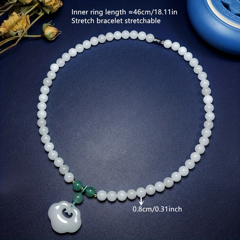 Elegant Natural Stone Necklace - Spiritual Energy & Harmony for Couples