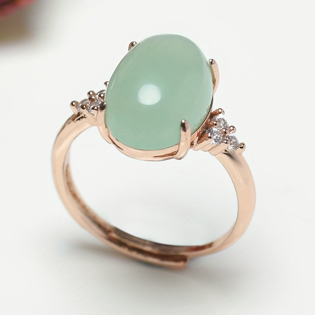 Natural Stone Ring for Men - High-Quality Adjustable Good Luck Talisman for Prosperity