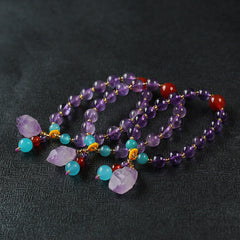 Natural Lavender Amethyst Spiritual Energy Healing Bracelet Natural Lavender Amethyst Irregular Amethyst Bracelet