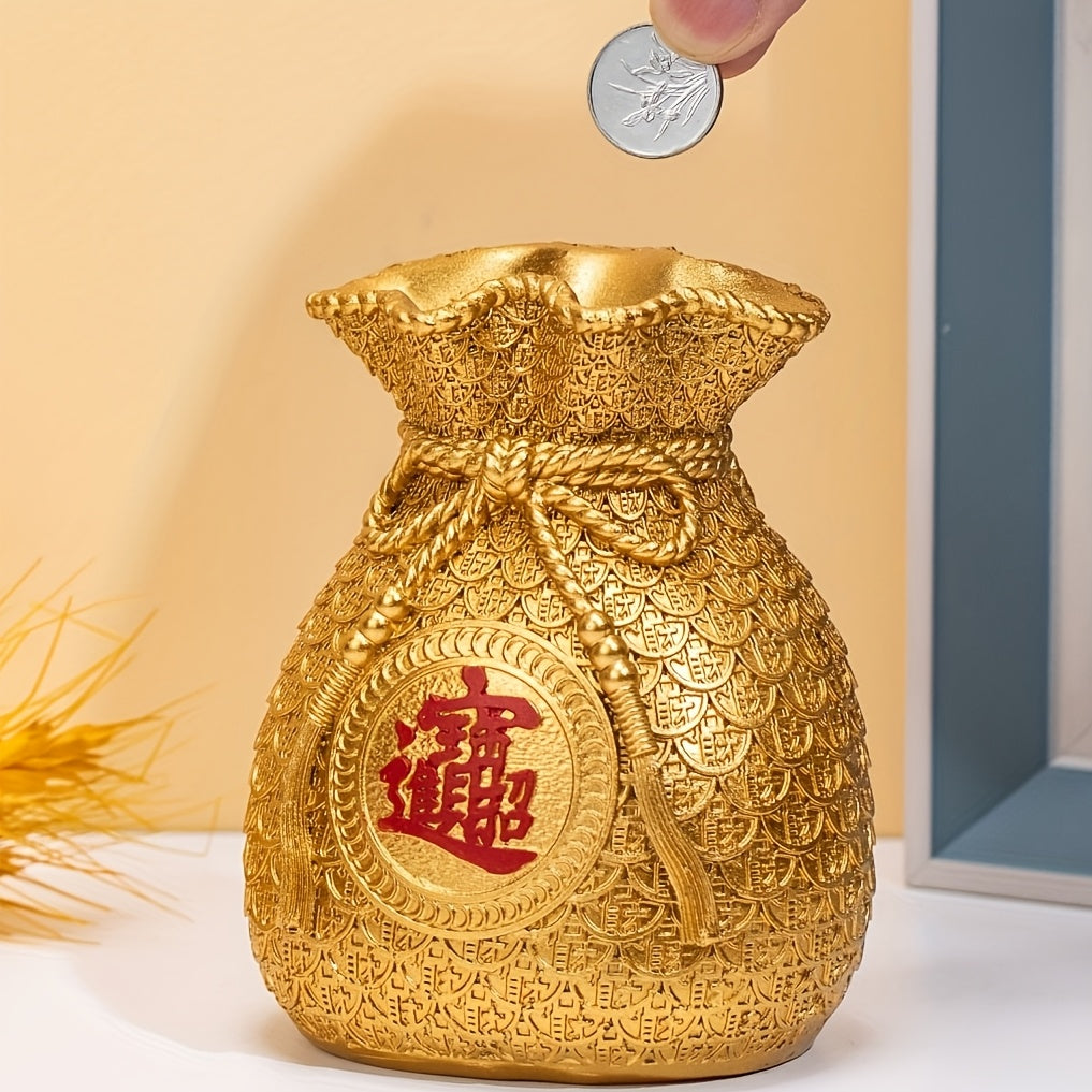 Chinese Money Bag Prosperity Ornament — Wealth Magnet, Auspicious Chi & Good Fortune Energy for Home/Office