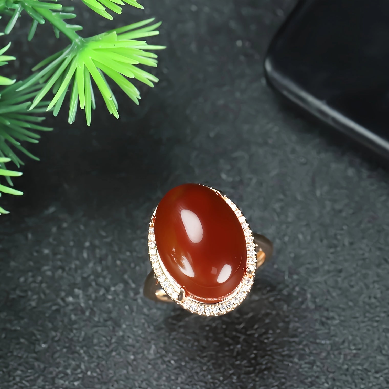 Vintage Red Carnelian Ring - Men's Accessory for Energy Balance & Protection