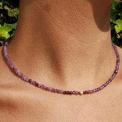 Elegant Women's Lapis Lazuli Necklace - Natural Blue Beaded Chain for Spiritual Harmony & Everyday Elegance