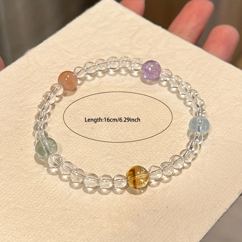 Bohemian Elegance Boho-Chic Summer Beaded Bracelet - Colorful Glass Beads for Energy Protection & Creative Expression