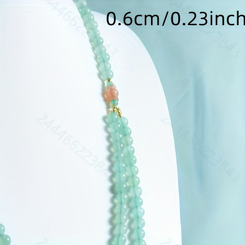 Natural Stone Beaded Necklace - Bohemian Harmony & Energy Balance for Daily Wear