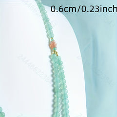 Natural Stone Beaded Necklace - Bohemian Harmony & Energy Balance for Daily Wear