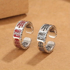 Vintage Asian-Inspired Taoist Ring - Antique Chinese Jewelry for Cultural Weddings & Parties